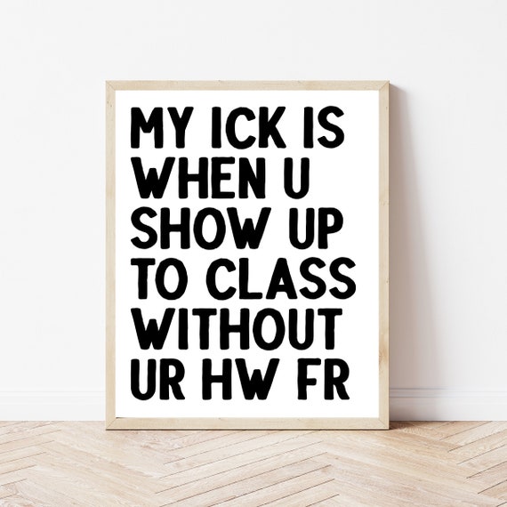 Classroom Door Sign Math English Science History Wall Art Decorations Educational Poster Funny Teacher Gift Men Women