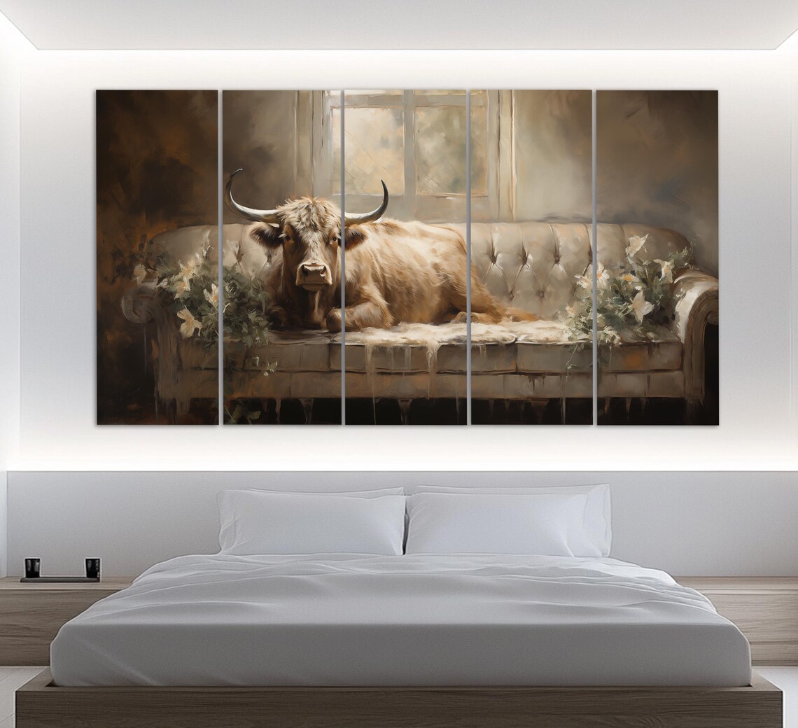 Cow On The Sofa, Farmhouse Wall Decor Art Print - Image 5