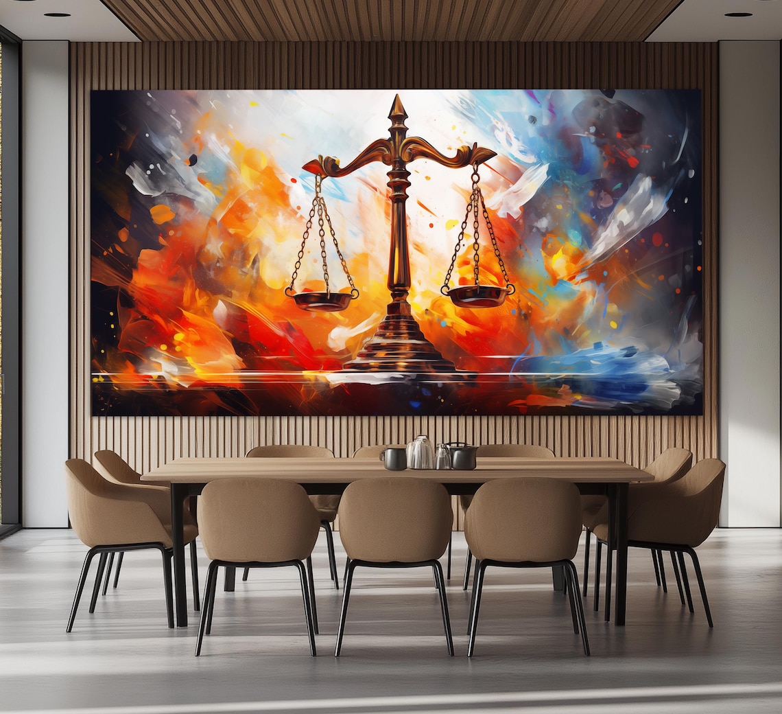 Scales Of Justice, Oil-Painting-Style Art Print