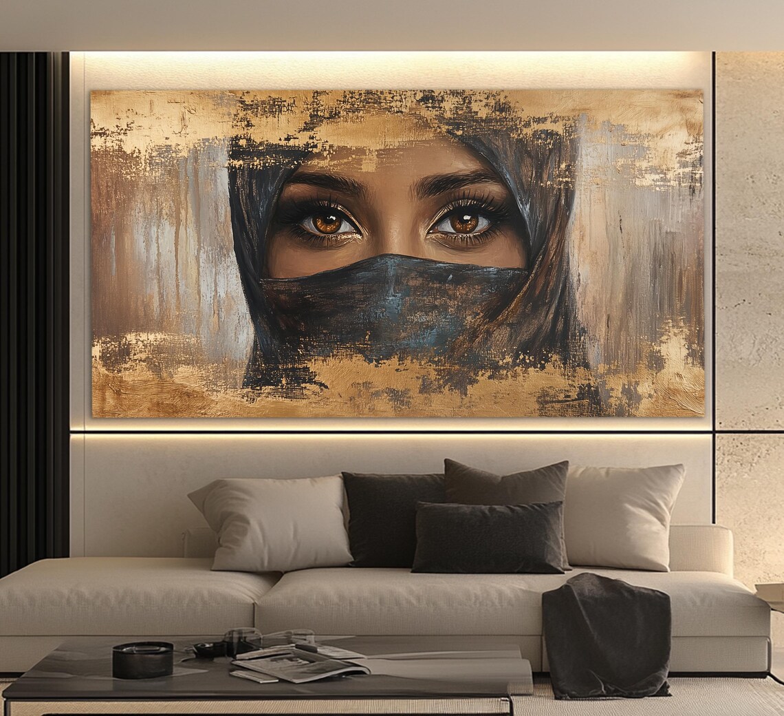 Arab Woman Vintage Oil Painting Style Art Print - Image 6
