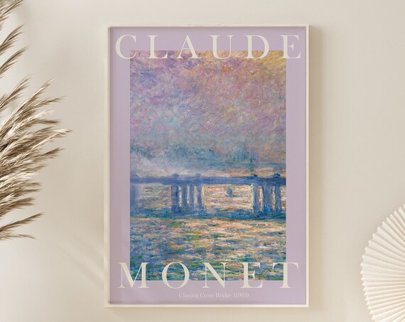 Claude Monet Charing Cross Bridge 1903 London Fog Thames Poster