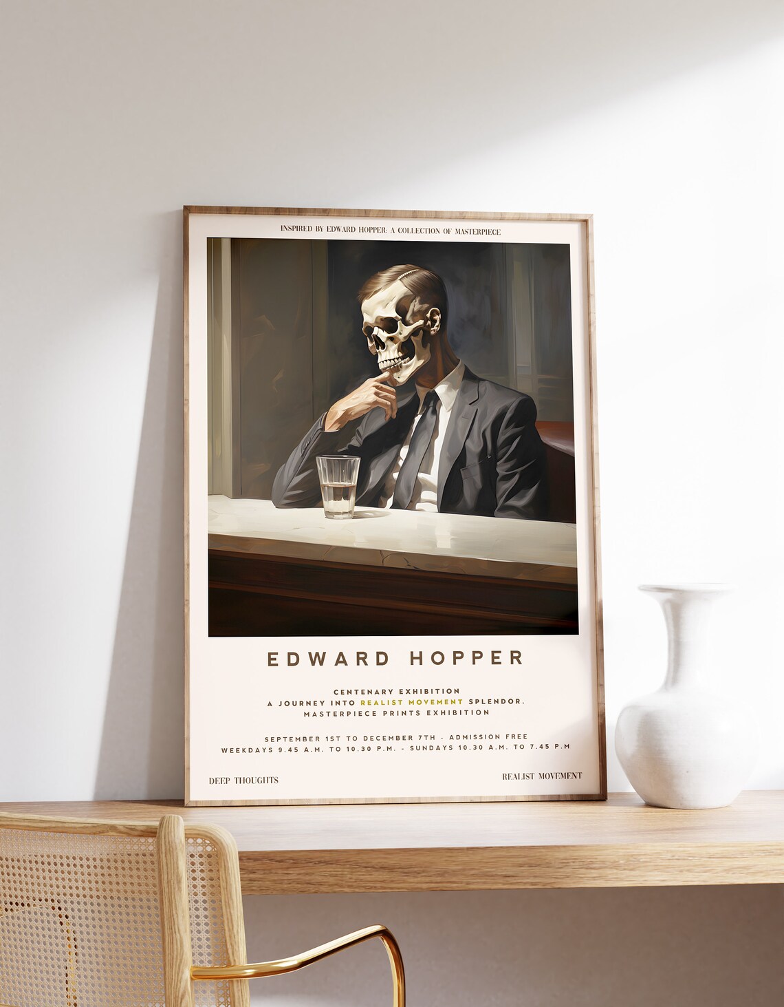 Edward Hopper Exhibition Art Print, Mid-Century Modern