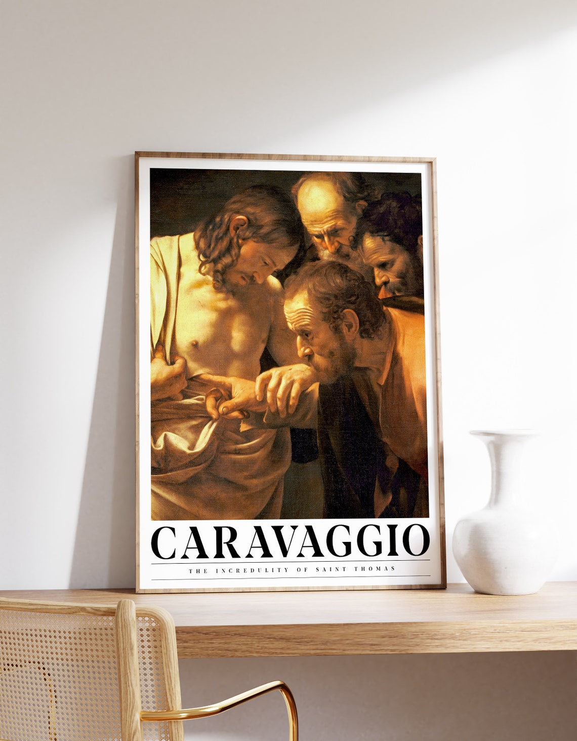 Caravaggio The Incredulity Of Saint Thomas Baroque Masterpiece Poster