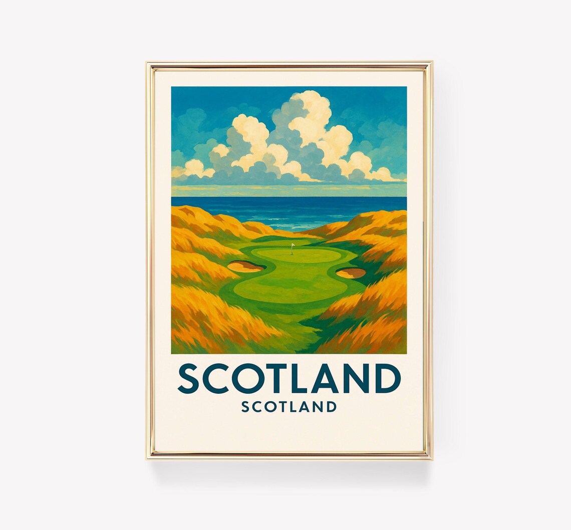 Scotland Vintage Travel Poster, UK Wall Art Print