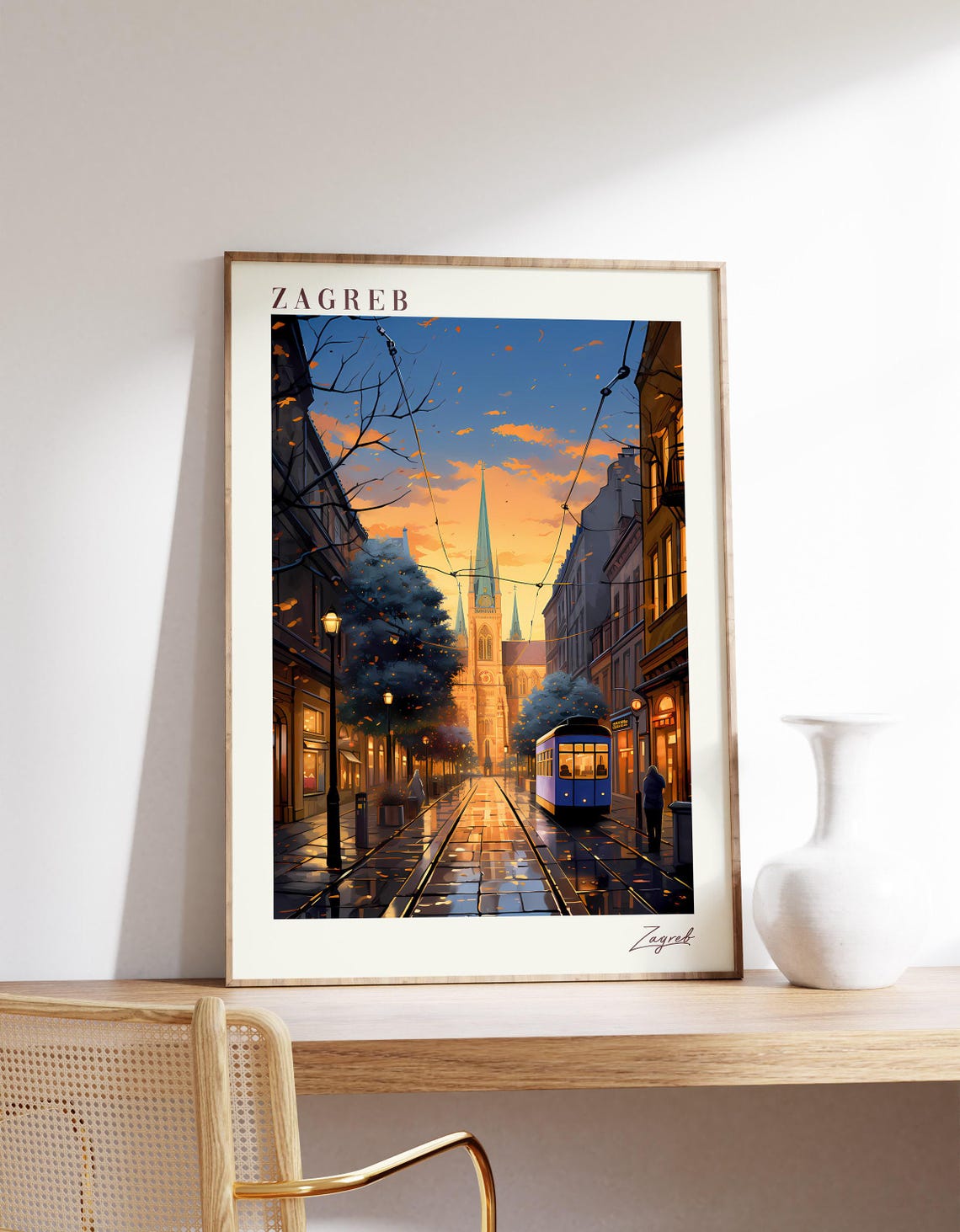 Zagreb Travel Poster Print