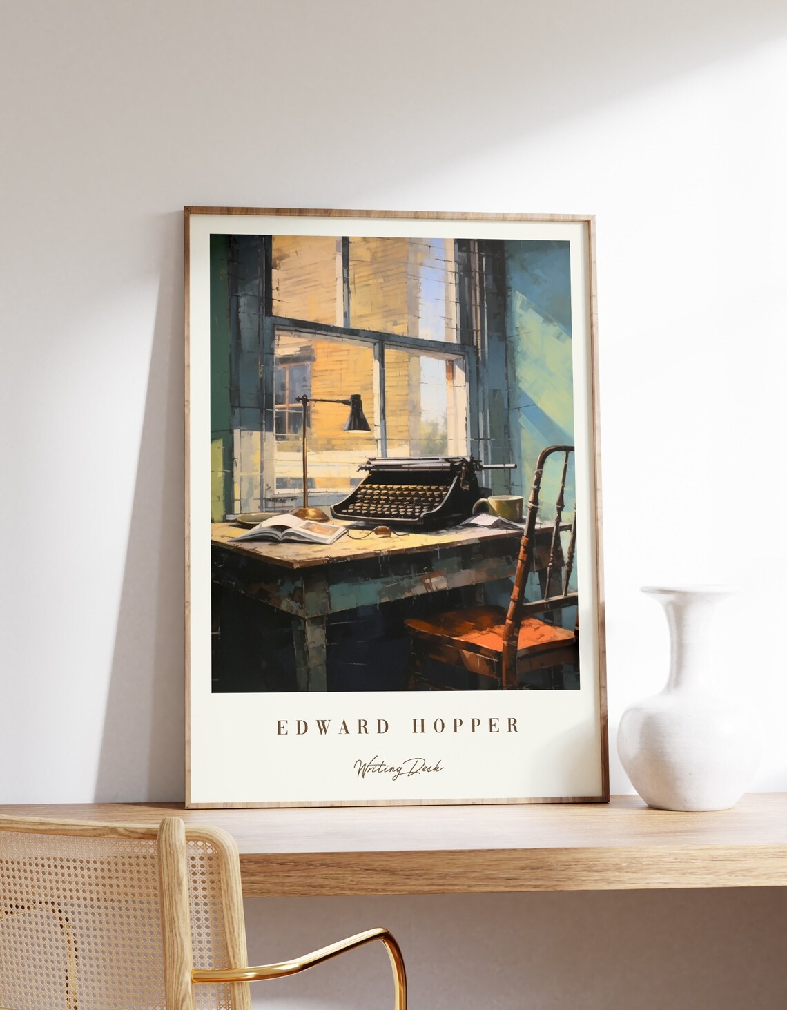 Edward Hopper Writing Desk Vintage Modern Art Print