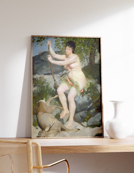 Auguste Renoir Diana Huntress 1867 Classic Mythology Oil Painting Poster