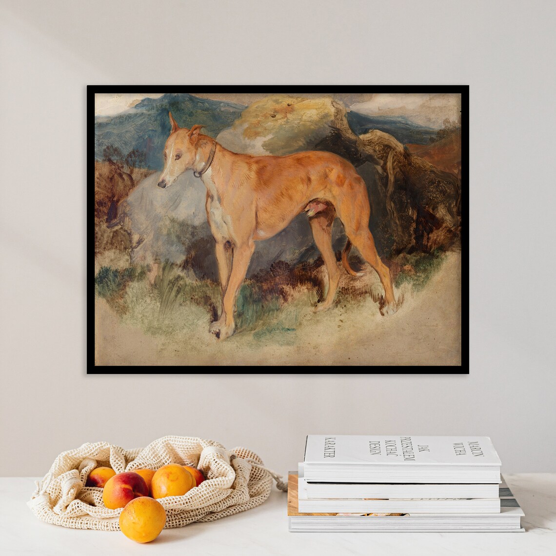 Sir Edwin Landseer A Deerhound 1826 Classic Dog Portrait Poster