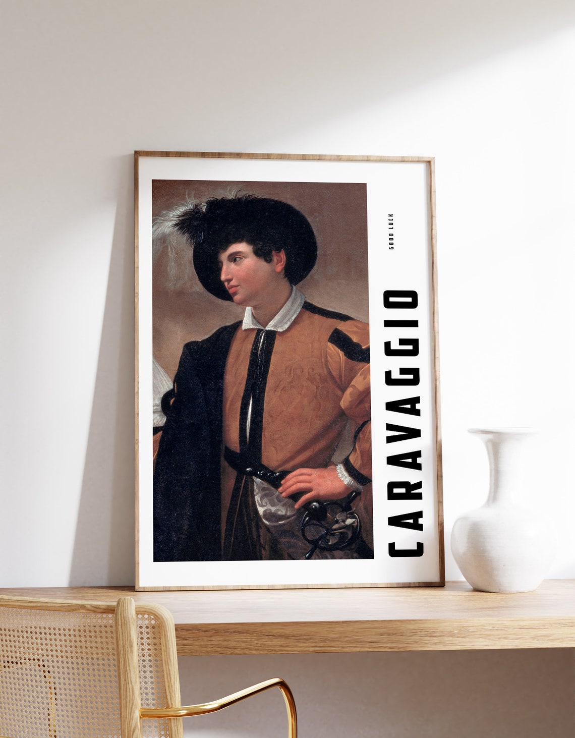 Caravaggio The Fortune Teller Good Luck Minimalist Exhibition Poster