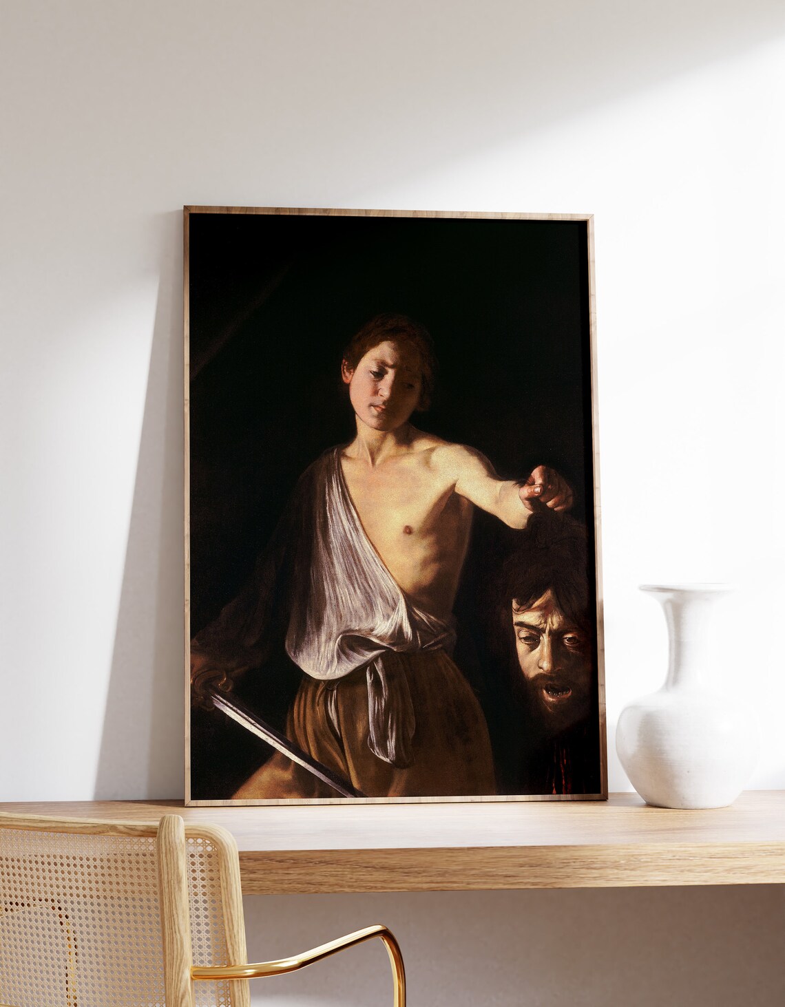 Caravaggio David With The Head Of Goliath Baroque Oil Painting Poster