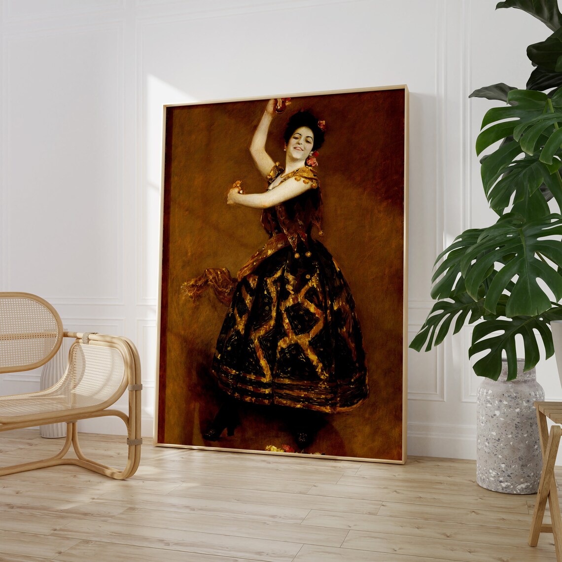William Merritt Chase Carmencita 1890 Flamenco Dancer Vintage Painting Poster