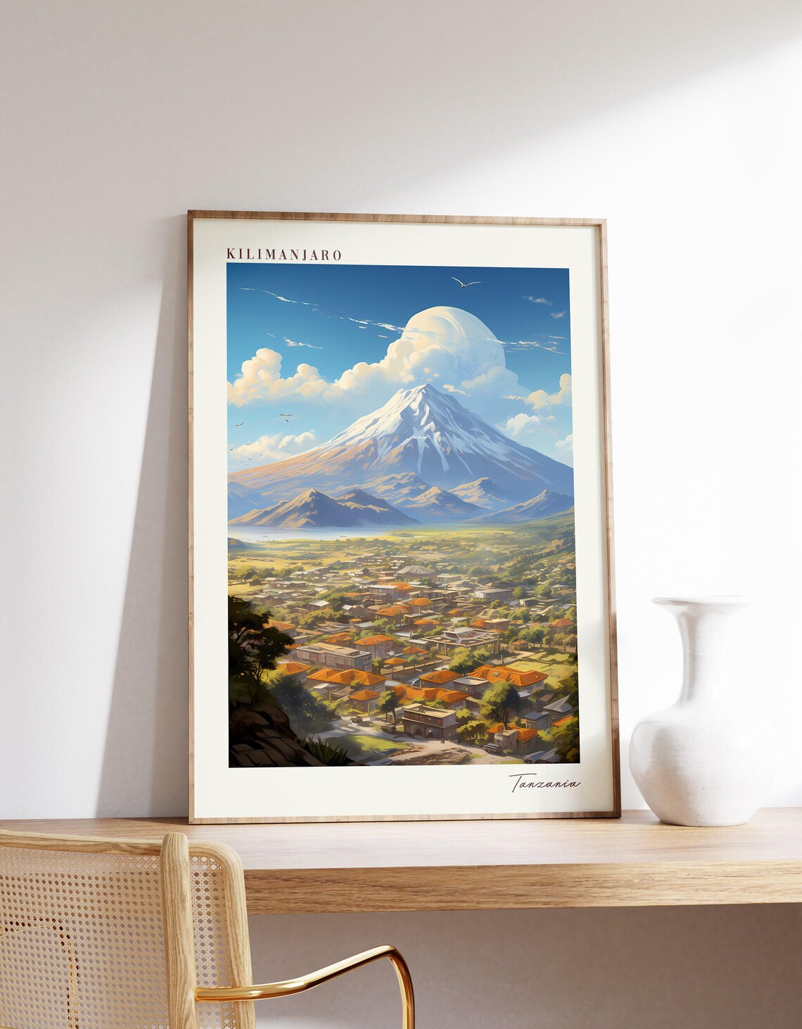 Kilimanjaro Travel Poster, Tanzania Decor