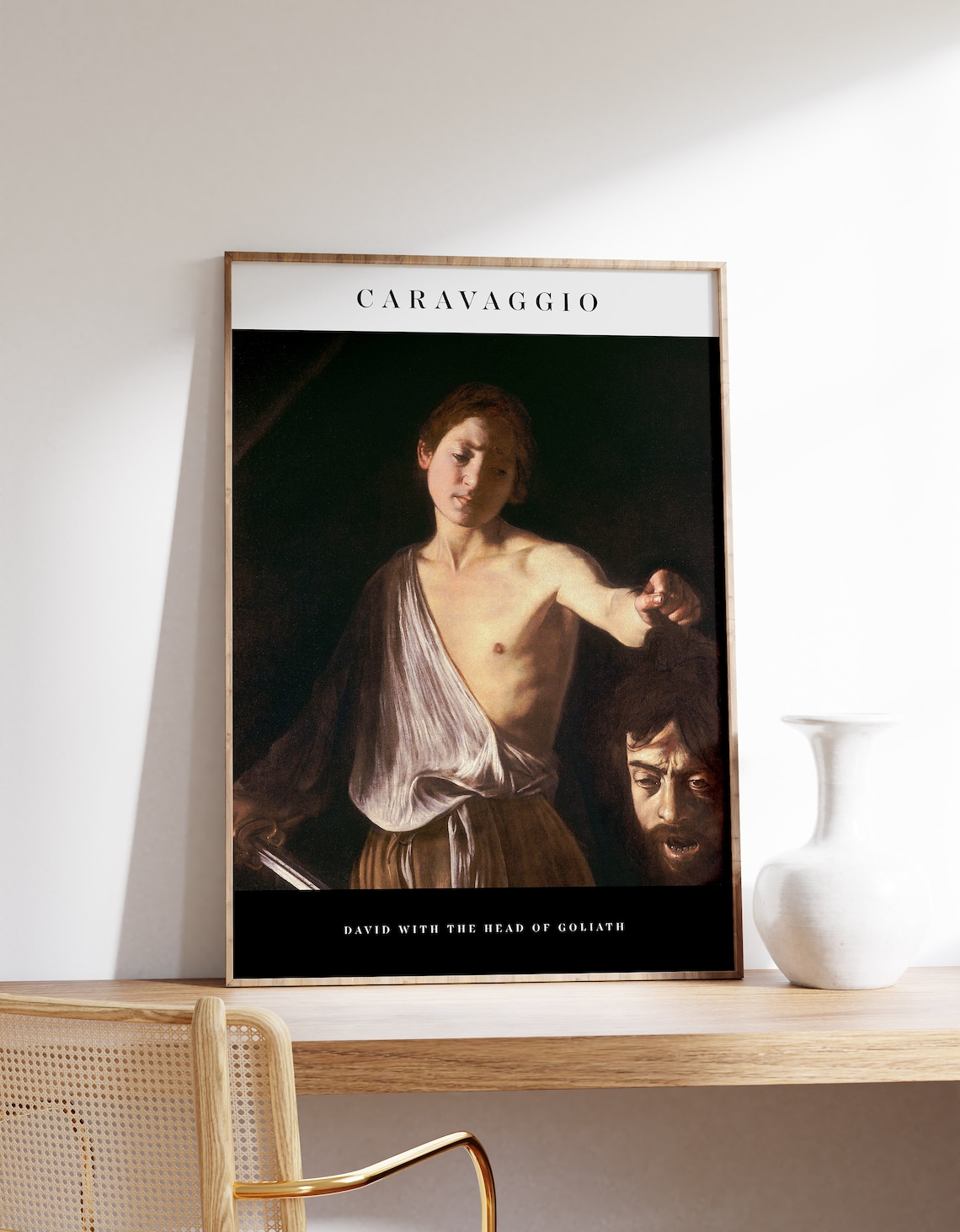 Caravaggio David With the Head of Goliath 1605 Museum Exhibition Poster