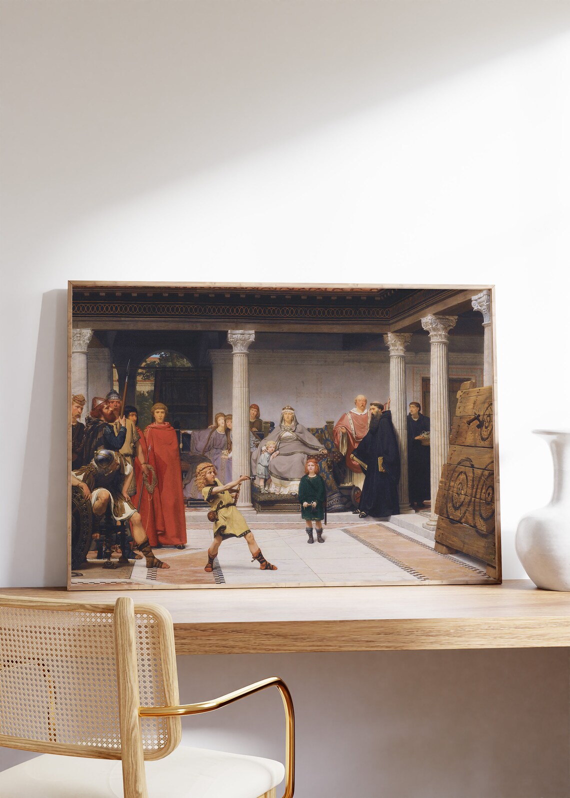 Lawrence Alma Tadema Education of the Children of Clovis Poster