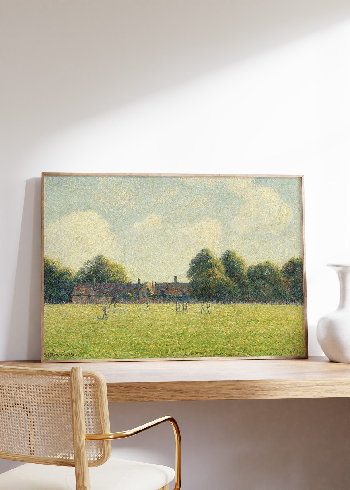 Pissarro Hampton Court Green 1891 Impressionist Landscape Poster