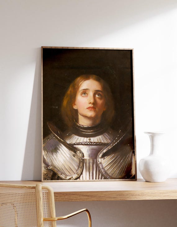 Joan Of Arc John Everett Millais Classic Painting Historical Art Woman Knight Vintage Wall Timeless Masterpiece