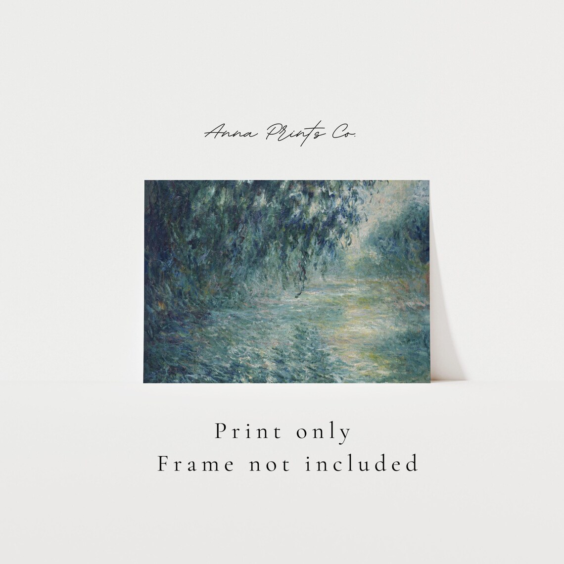 Claude Monet Morning on the Seine, Vintage Art Print - Image 3