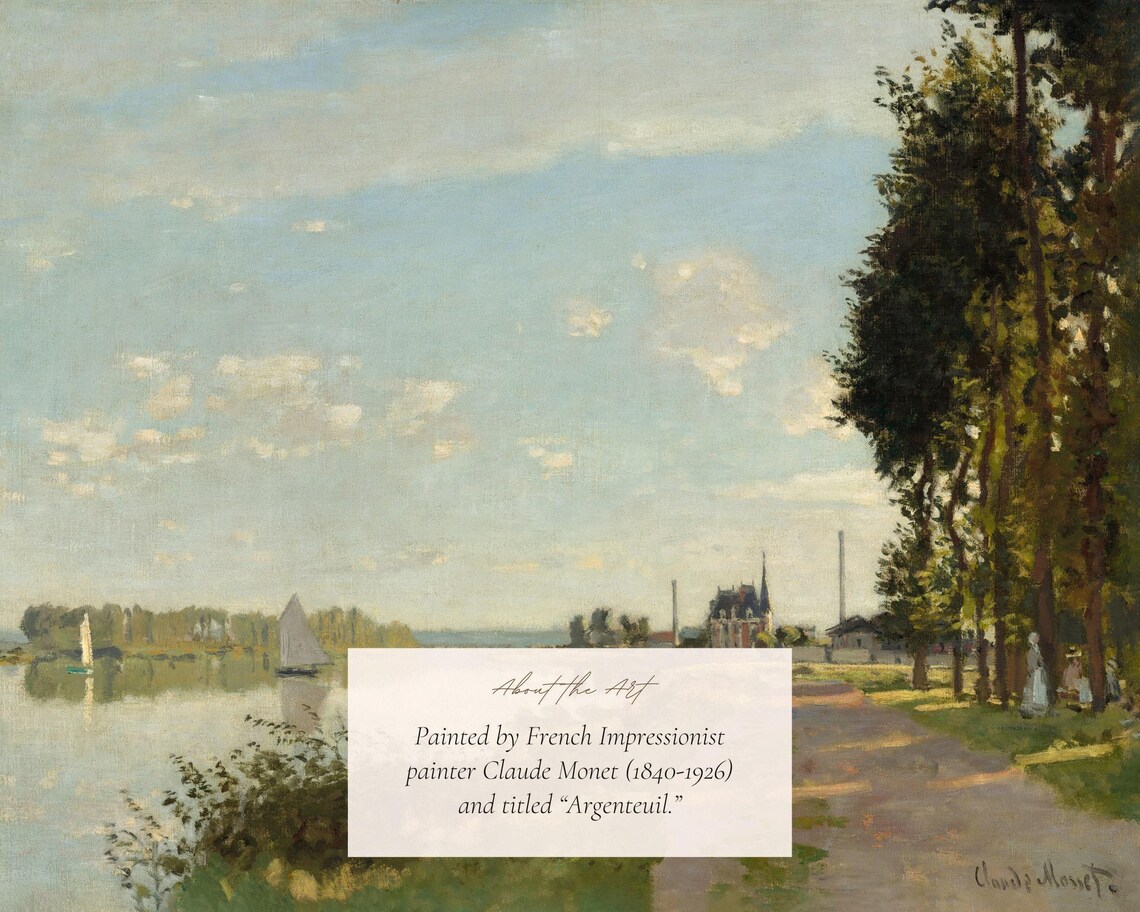 Argenteuil by Claude Monet, Vintage Art Print - Image 2