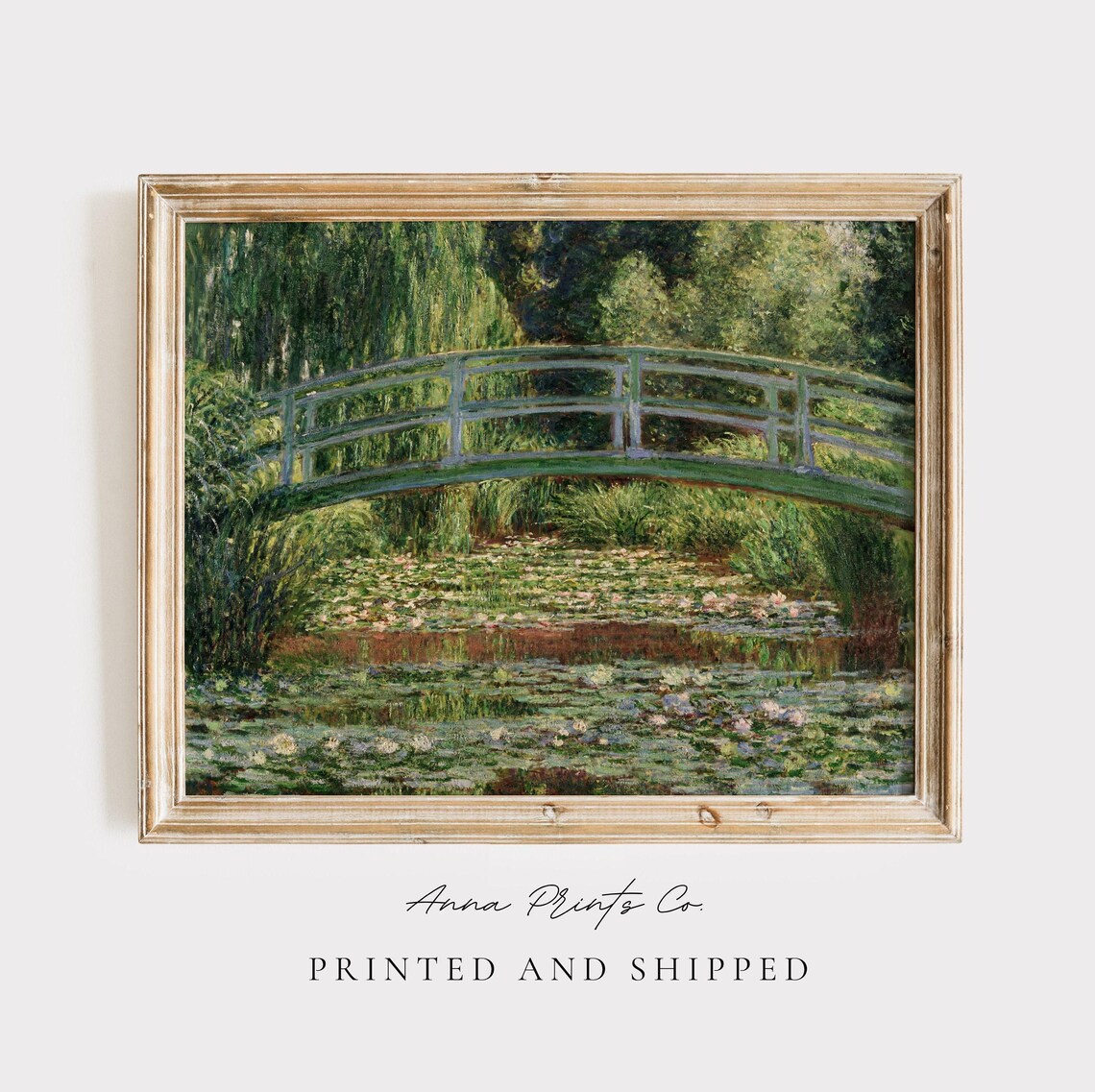 Claude Monet Water Lily Painting, Victorian Decor Art Print