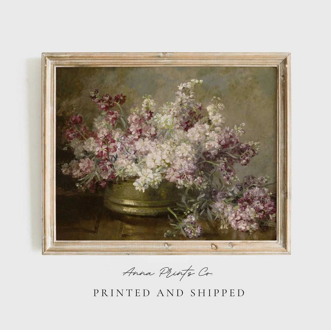 Antique Still Life With Flowers, Vintage Floral Art Print