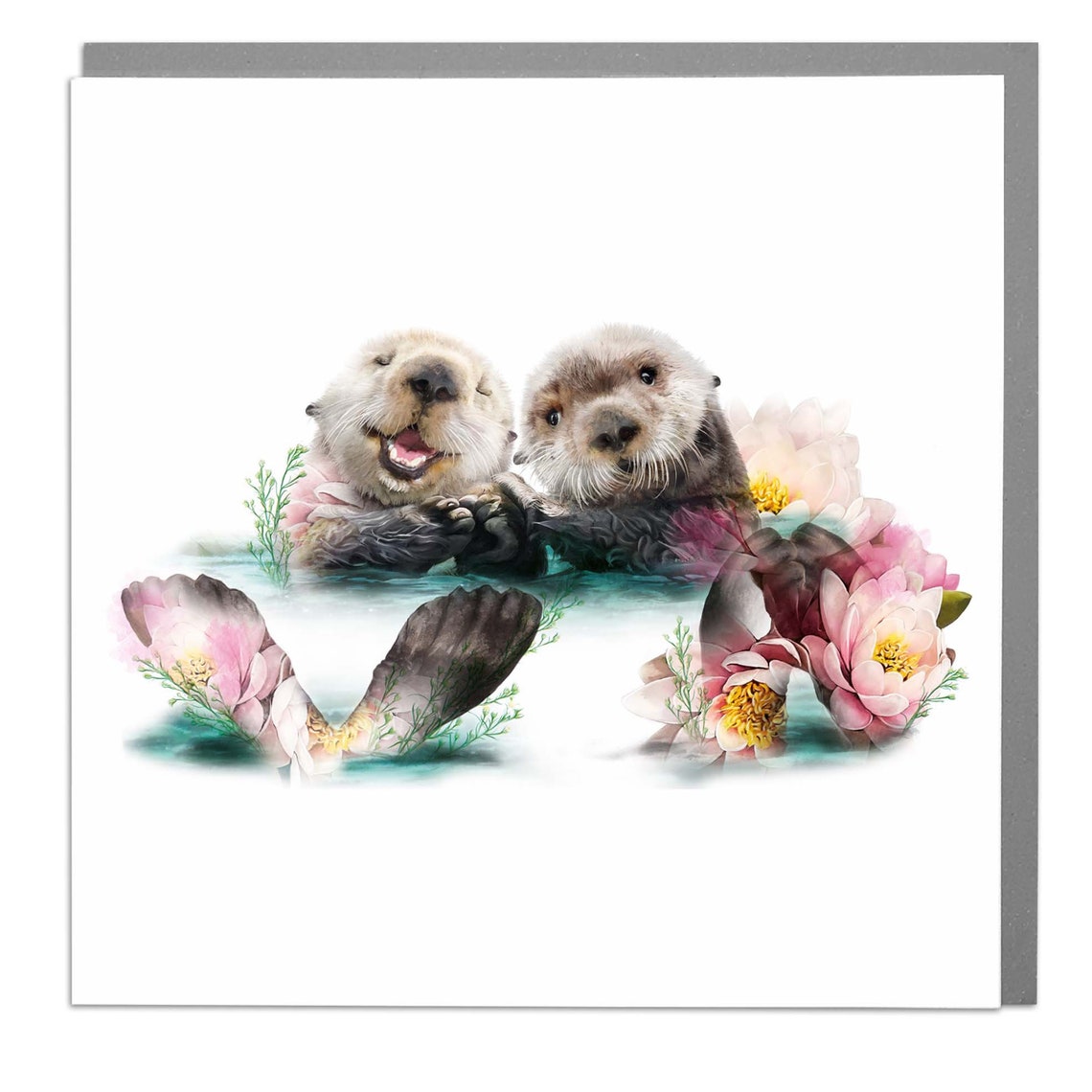 Sea Otters Art Print, By Lola Design
