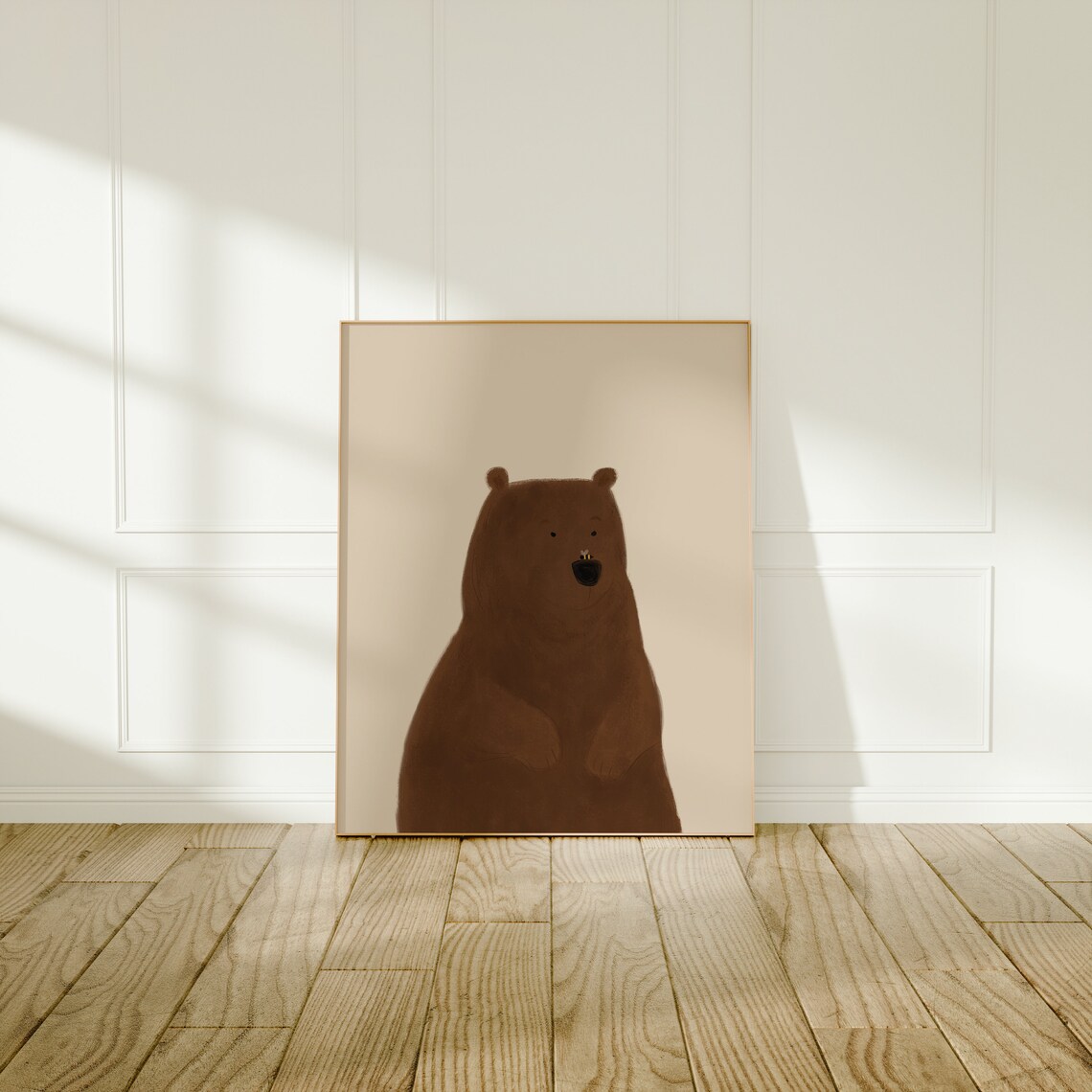 Nursery Bear Poster, Woodland Kids Room Decor