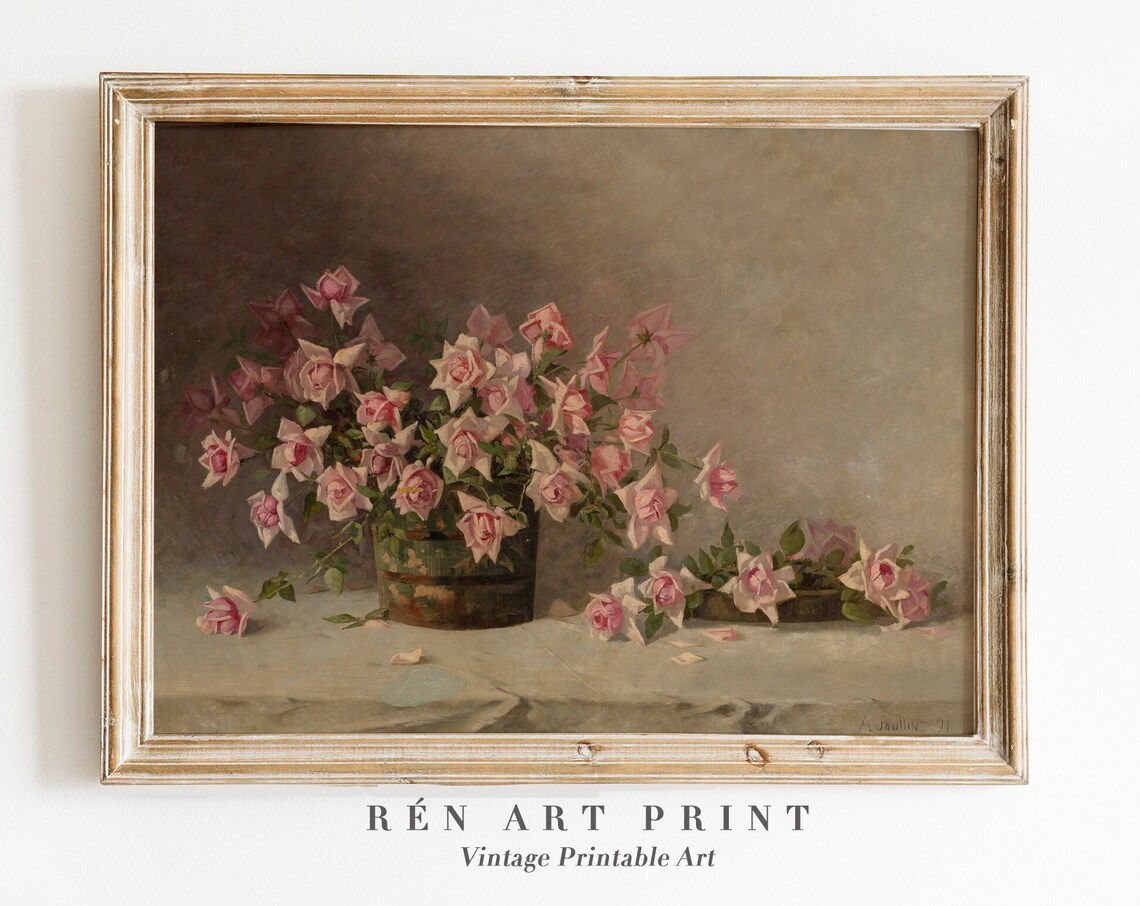 Vintage Flower Print, French Country Botanical Art
