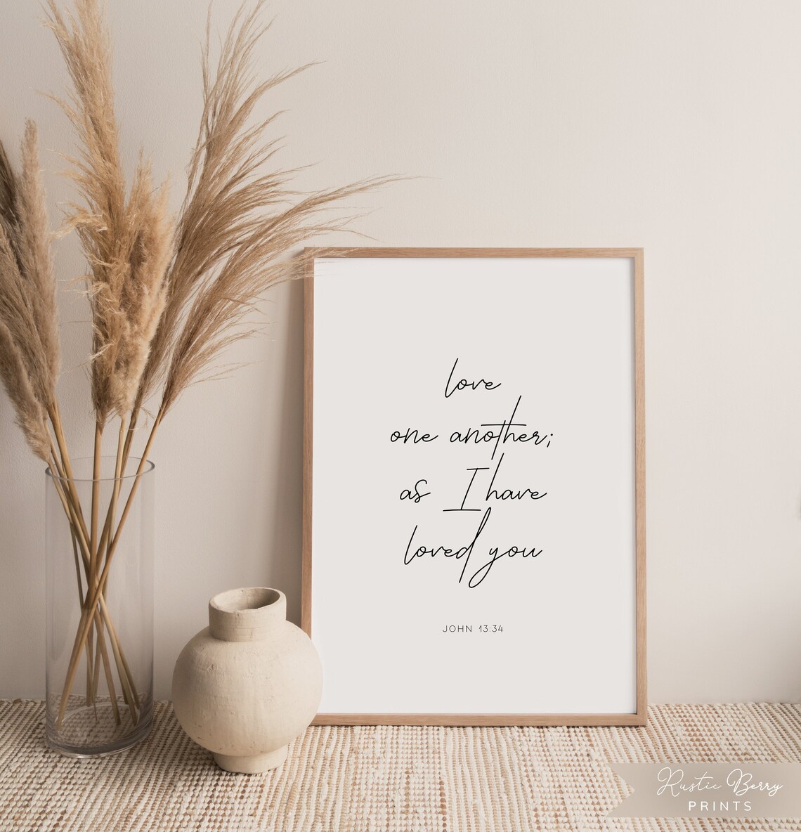 John 1334 Bible Quote, Modern Minimalist Scripture
