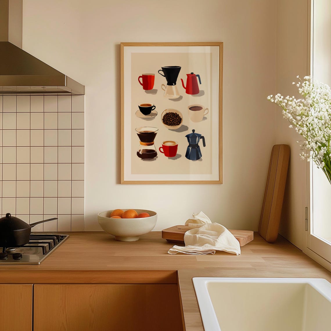 Coffee Bar Poster Coffee Collage Kitchen Wall Art Coffee Lover Home Decor Modern Cafe Art Kitchen Print - Image 4