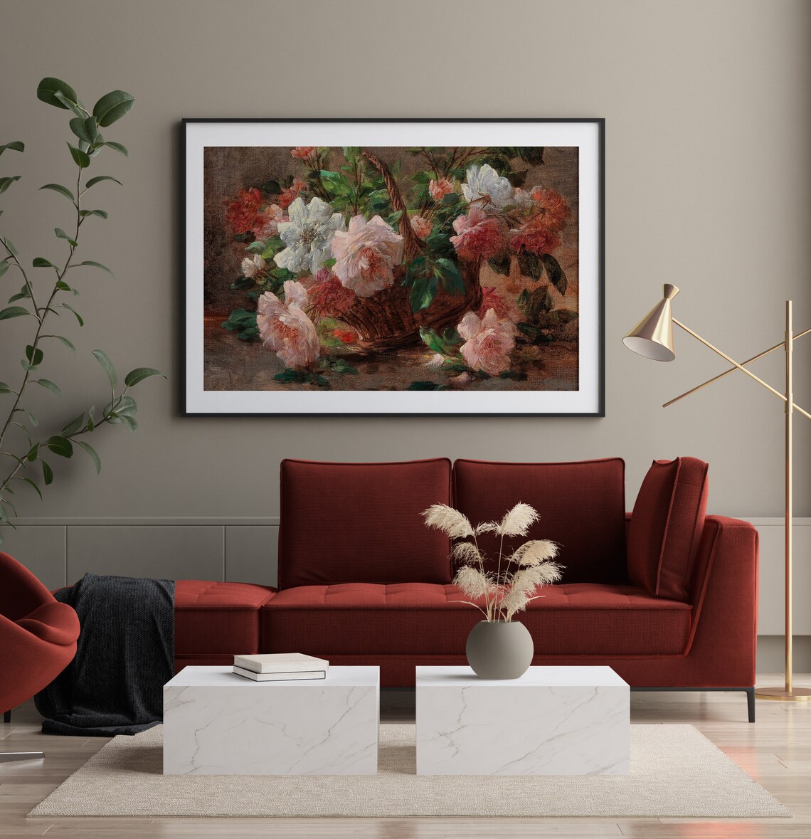 Vintage Spring Flowers Still Life Art Print - Image 2