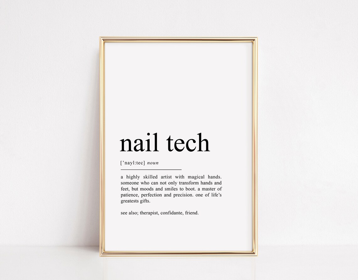 Nail Tech Definition Art Print, Beauty Room Decor - Image 2