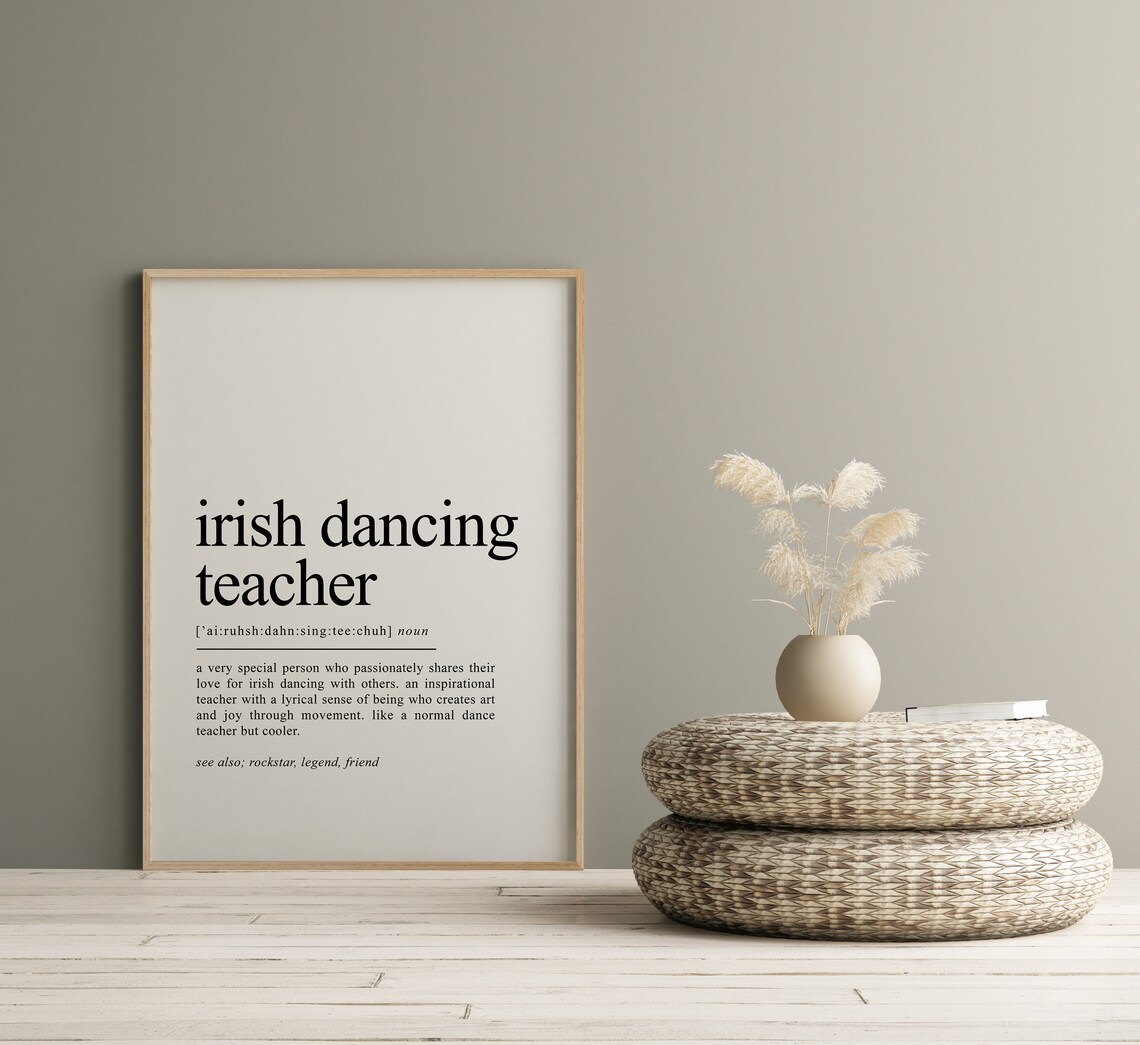 Irish Dancing Teacher Definition Art Print, Ireland Poster - Image 2