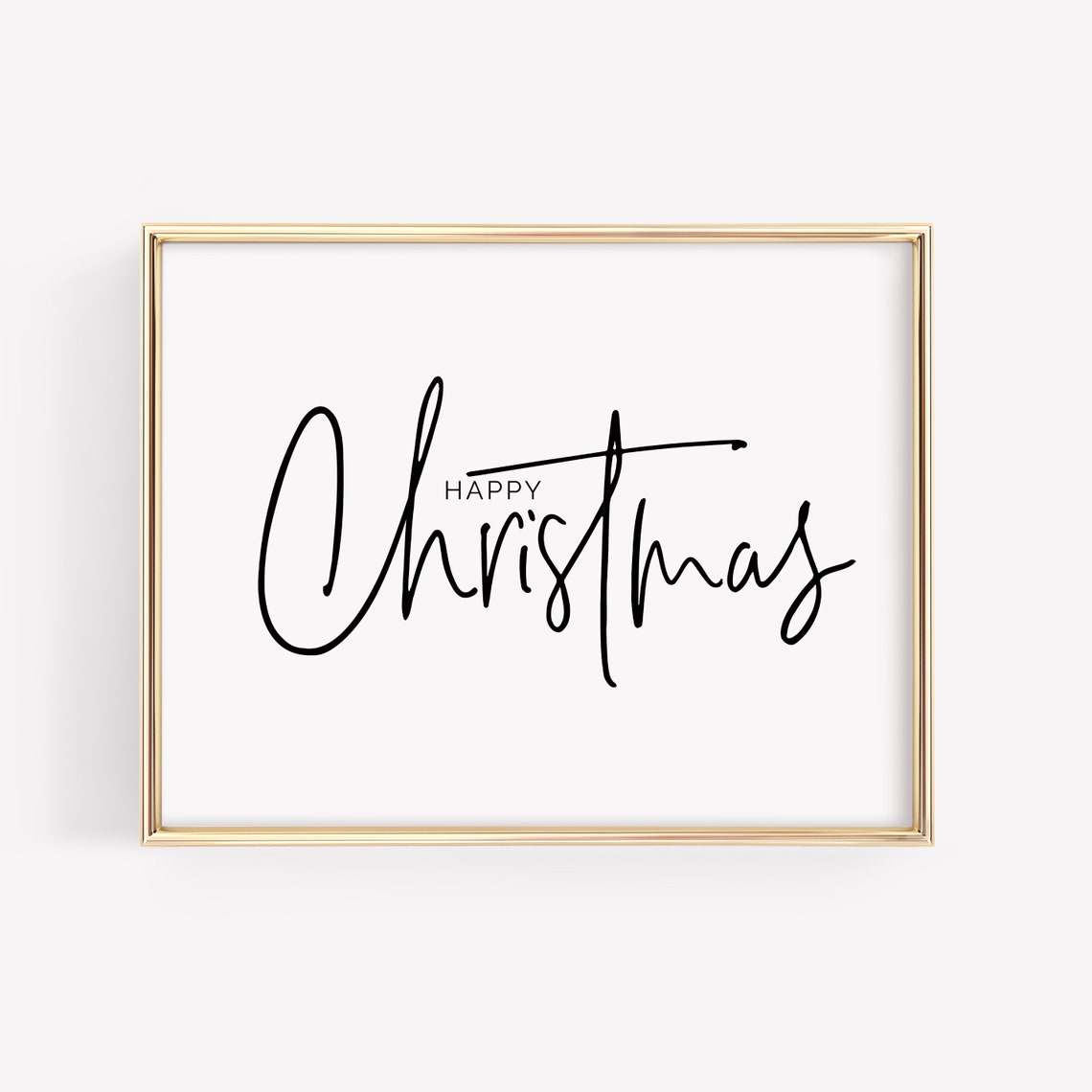 Bold Happy Christmas Handwritten Script Holiday Season Poster