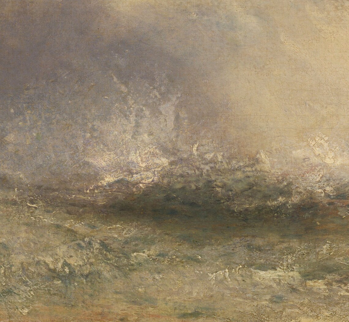 Dramatic Moody Vintage Ocean Waves Oil Painting Poster for the Frame TV - Image 2