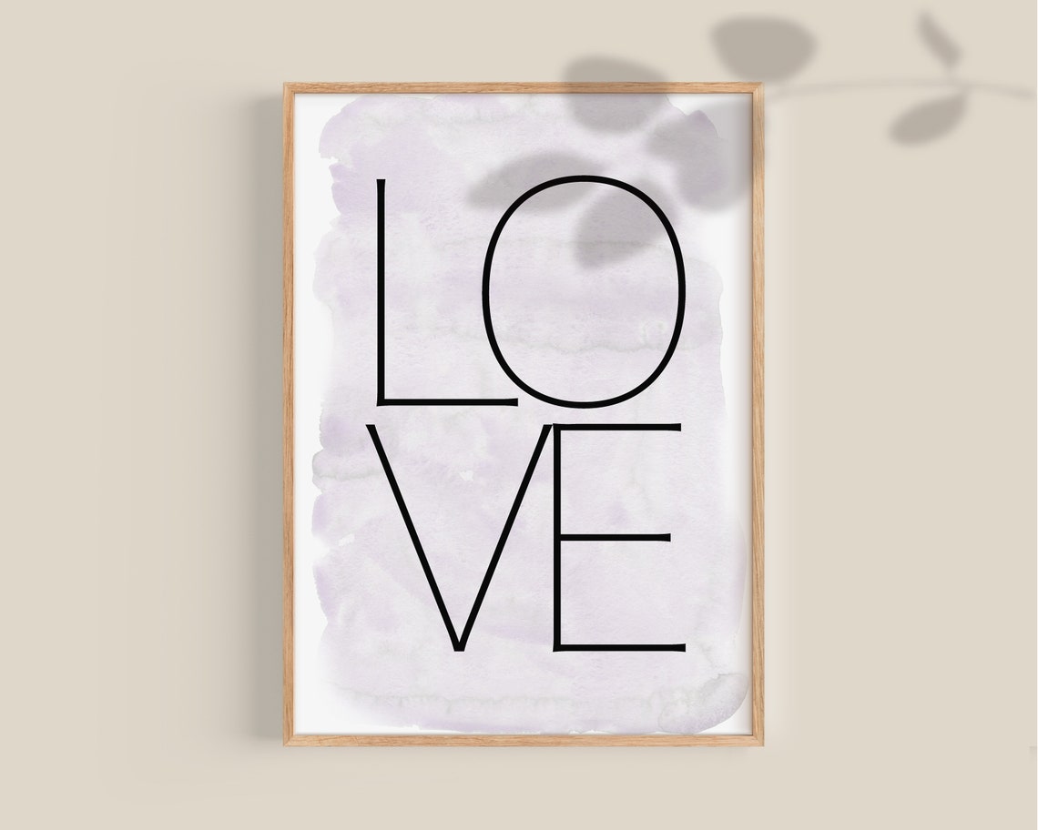 Love Minimalist Typography Black and White Modern Decor Poster - Image 2