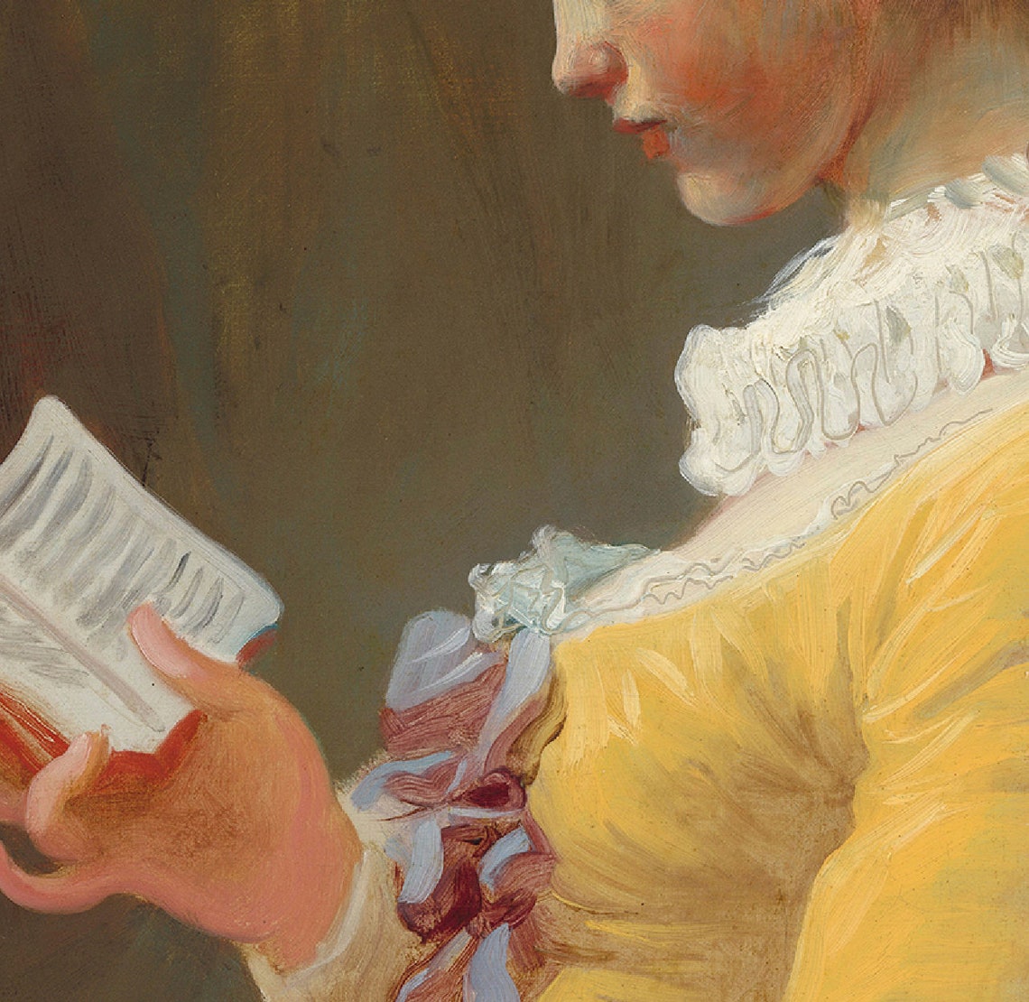 Fragonard Young Girl Reading Yellow Dress Classic Art Poster - Image 2