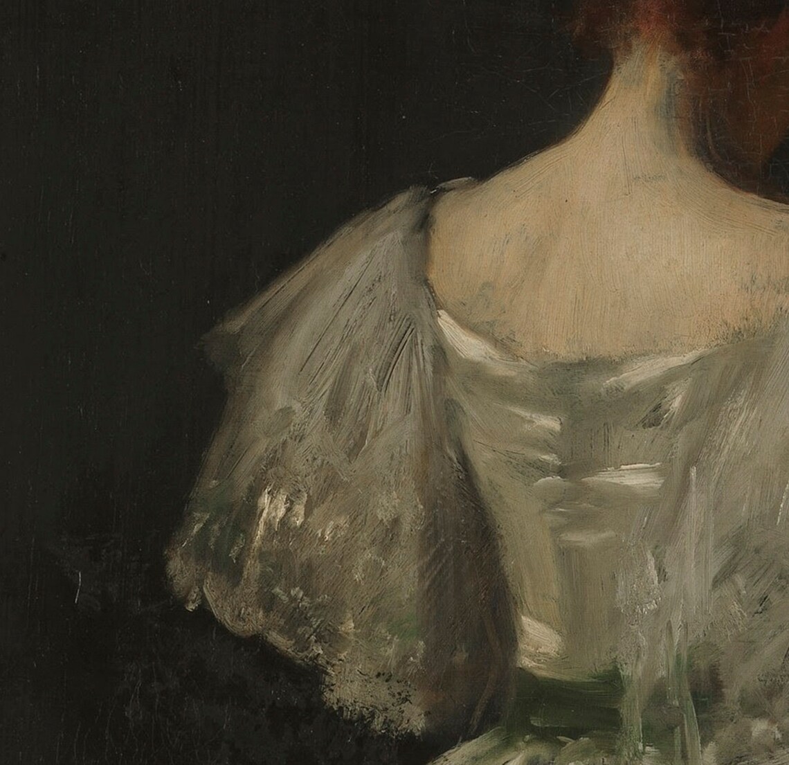 Vintage Portrait Oil Painting Print, Dark Academia Woman - Image 2