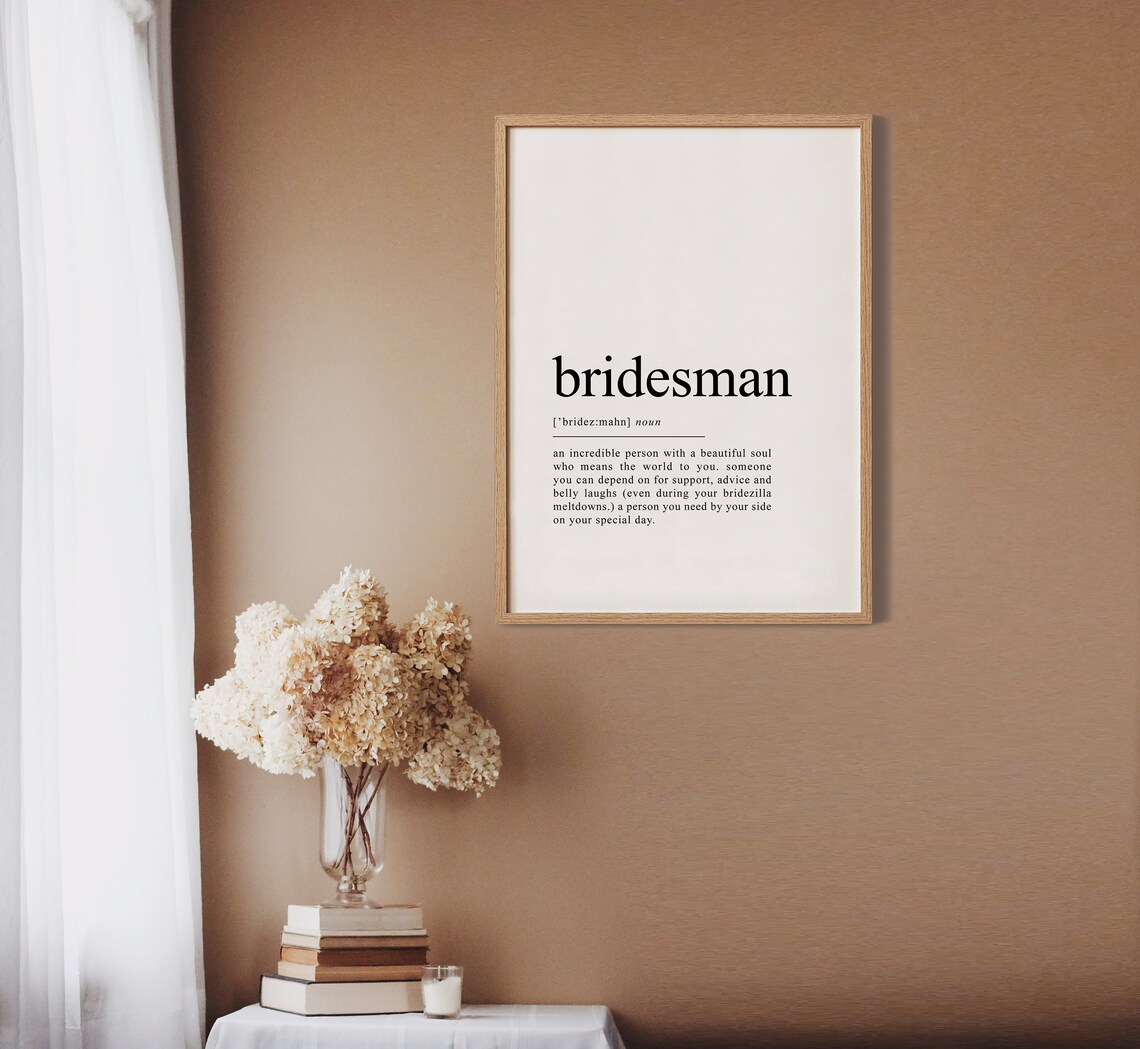 Bridesman Proposal Wedding Gift Art Print - Image 2