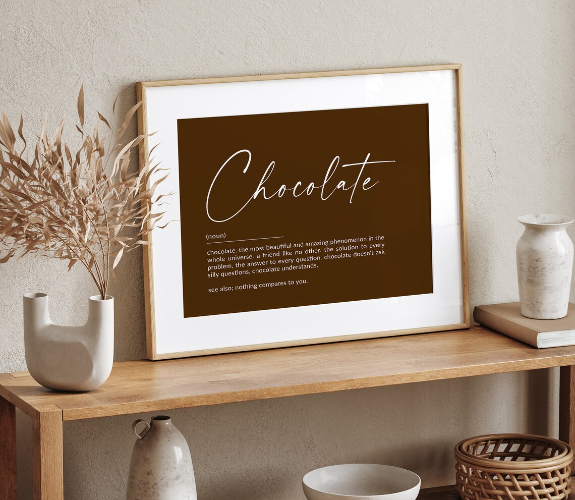 Chocolate Definition Art Print, Kitchen Wall Decor - Image 2