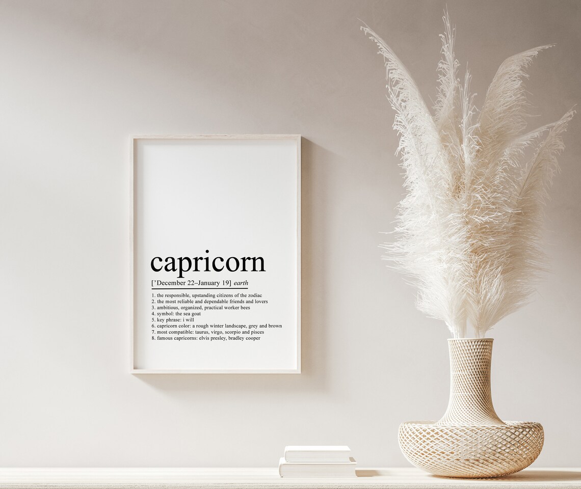 Capricorn Definition Print, Zodiac Gifts Decor - Image 2