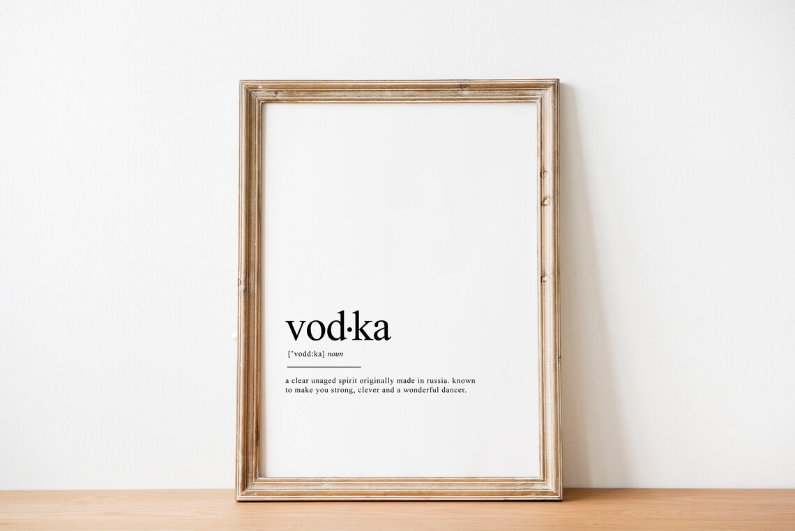 Vodka Definition Poster, College Dorm Bar Cart Art - Image 2