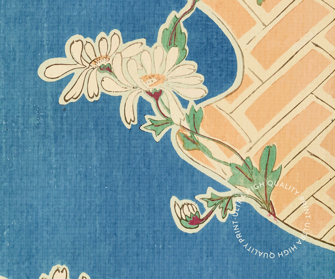 Korin Furuya Print Bijutsukai Pastel Flowers Print Japanese Wall Art Large Japanese Art For Living Room Japanese Flower Prints - Image 5