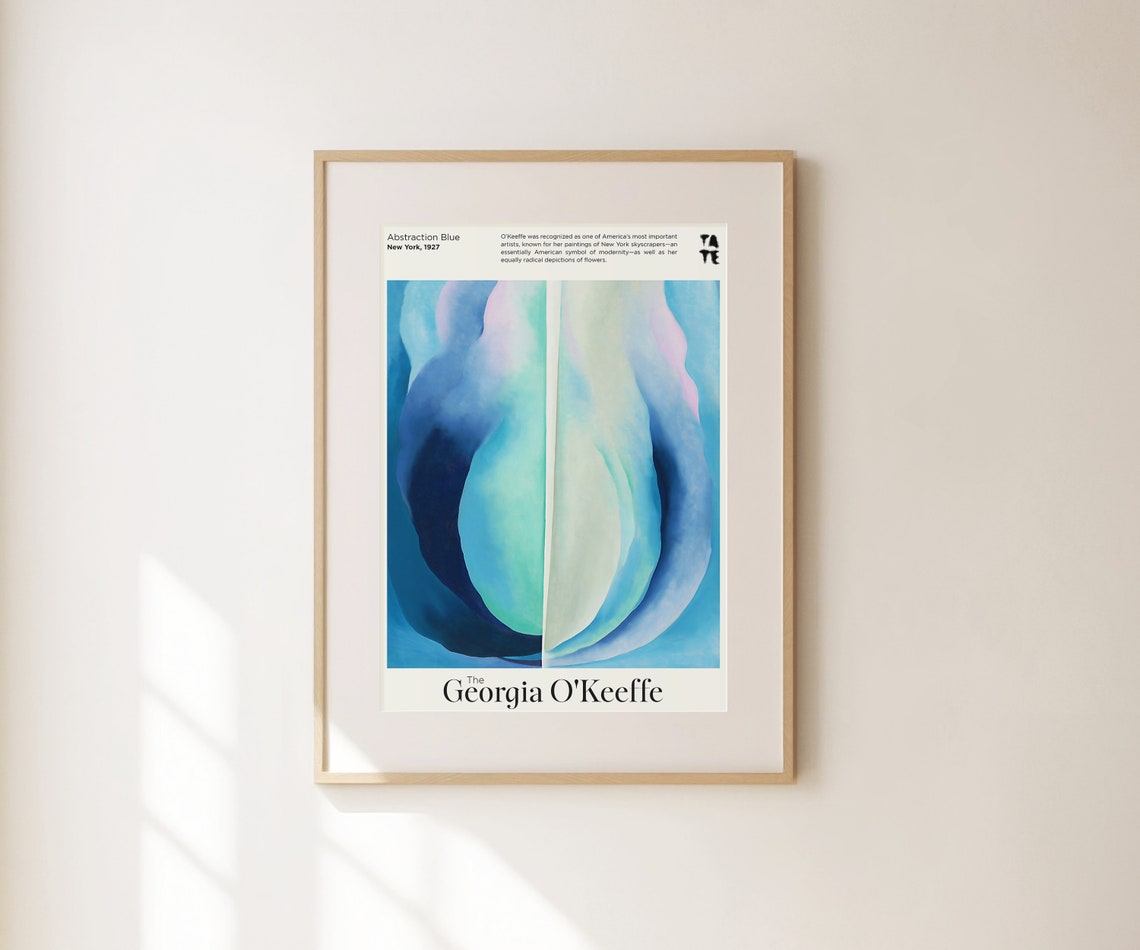 Georgia O'Keeffe Abstraction Blue 1927 Exhibition Poster Wall Print - Image 2