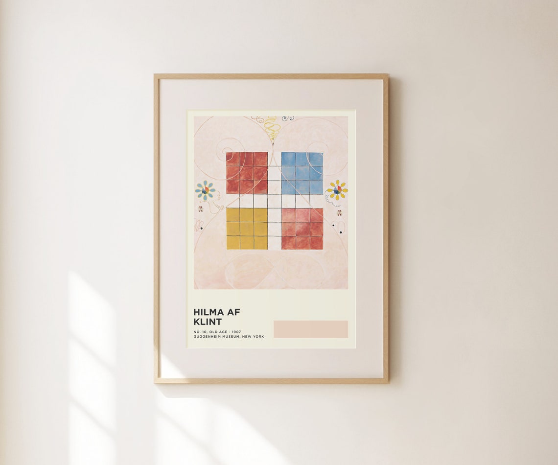 Hilma Af Klint Old Age No 10 1907 Abstract Pastel Wall Art Print - Image 2