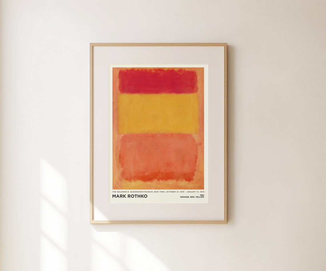Mark Rothko Orange Red Yellow 1961 Abstract Color Field Art Poster - Image 2