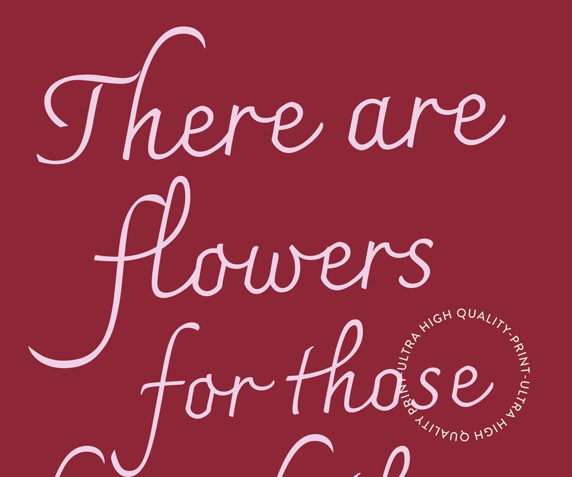 Henri Matisse There Are Flowers Red Script Botanical Quote Decor Poster - Image 5