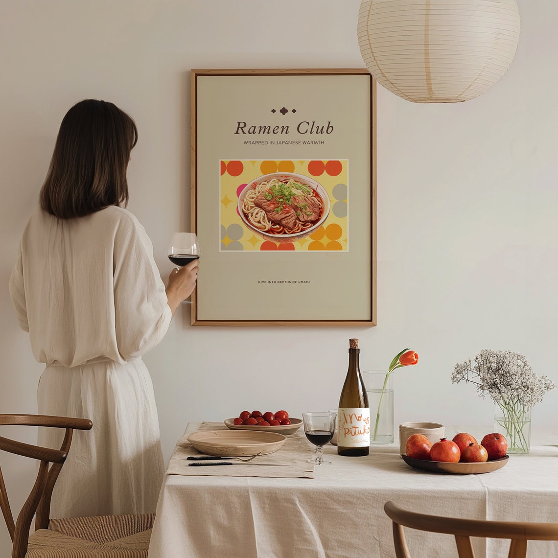Ramen Club Japanese Noodle Bowl Retro Kitchen Food Art Poster - Image 4