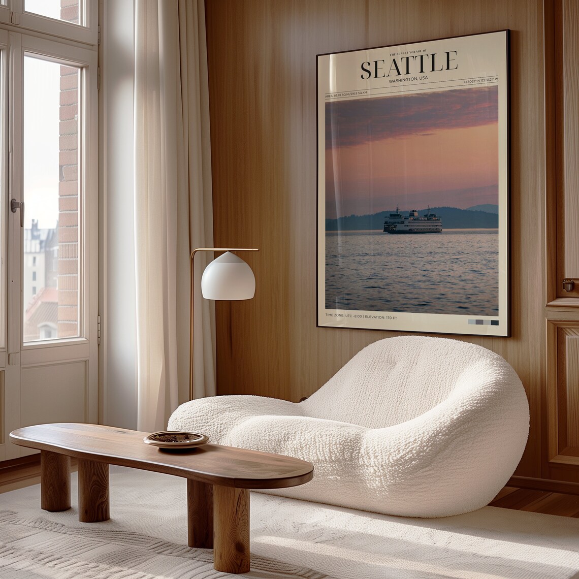 Seattle Sunset Ferry Voyage Washington Water Vintage Travel Poster Wall Art - Image 4