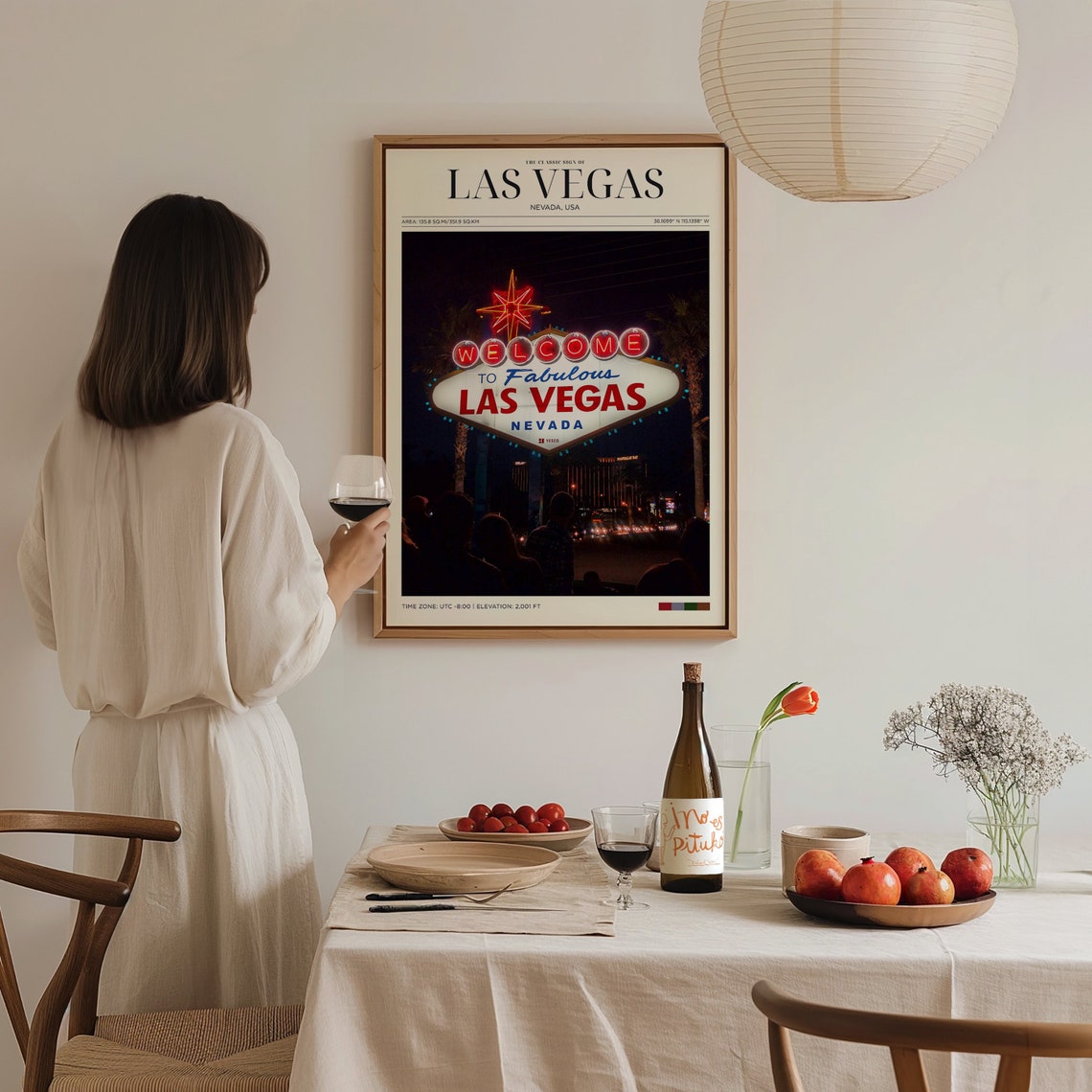 Travel Poster Las Vegas Strip Poster Las Vegas Sign Print Las Vegas Wall Art For Living Room Large Modern Office Cities Wall Art - Image 3