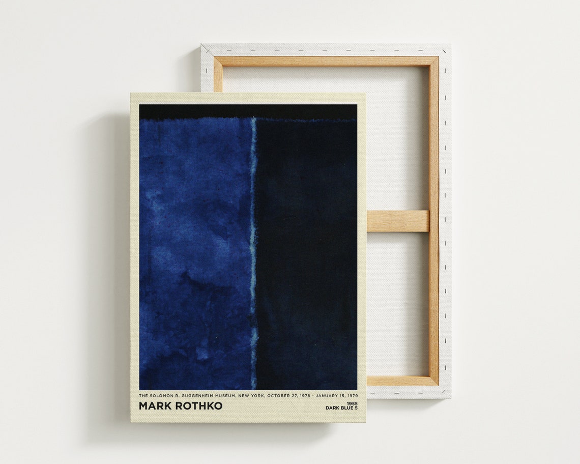 Mark Rothko Dark Blue 5 Navy Color Field Guggenheim Museum Art Poster
